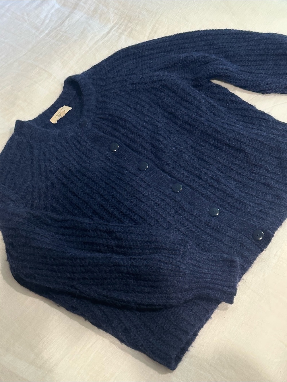 Sézane Emile Cardigan - Navy Blue - Picture 3 of 6